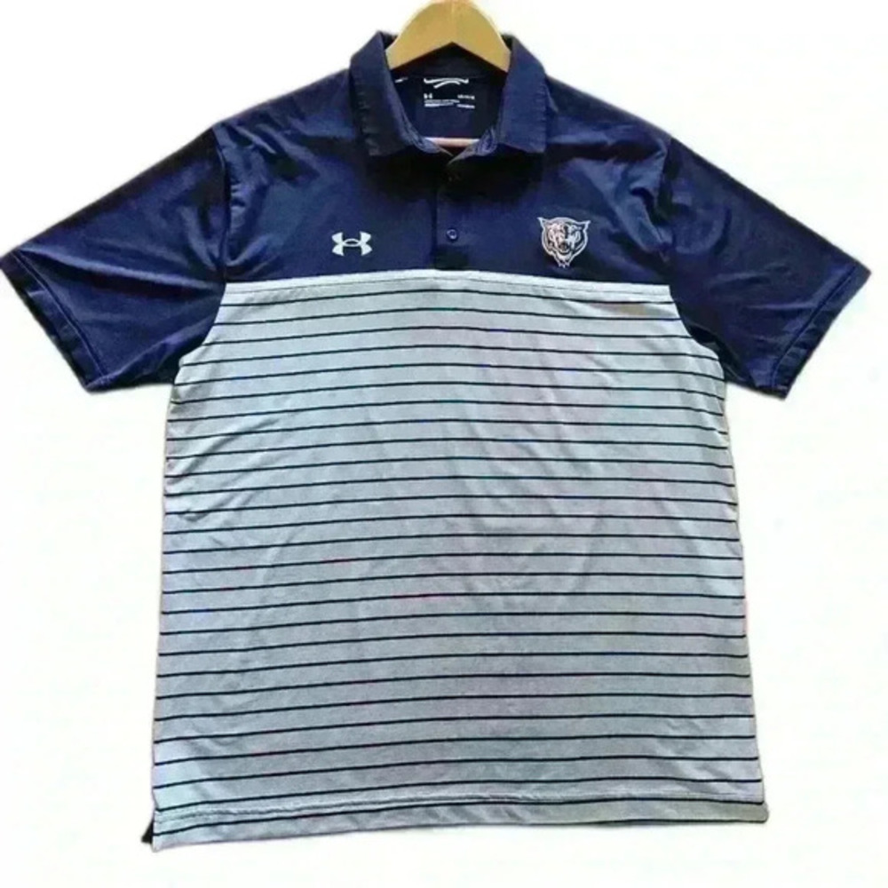 Underarmor UA  Tigers Gray Polo Shirt -‎ Size L